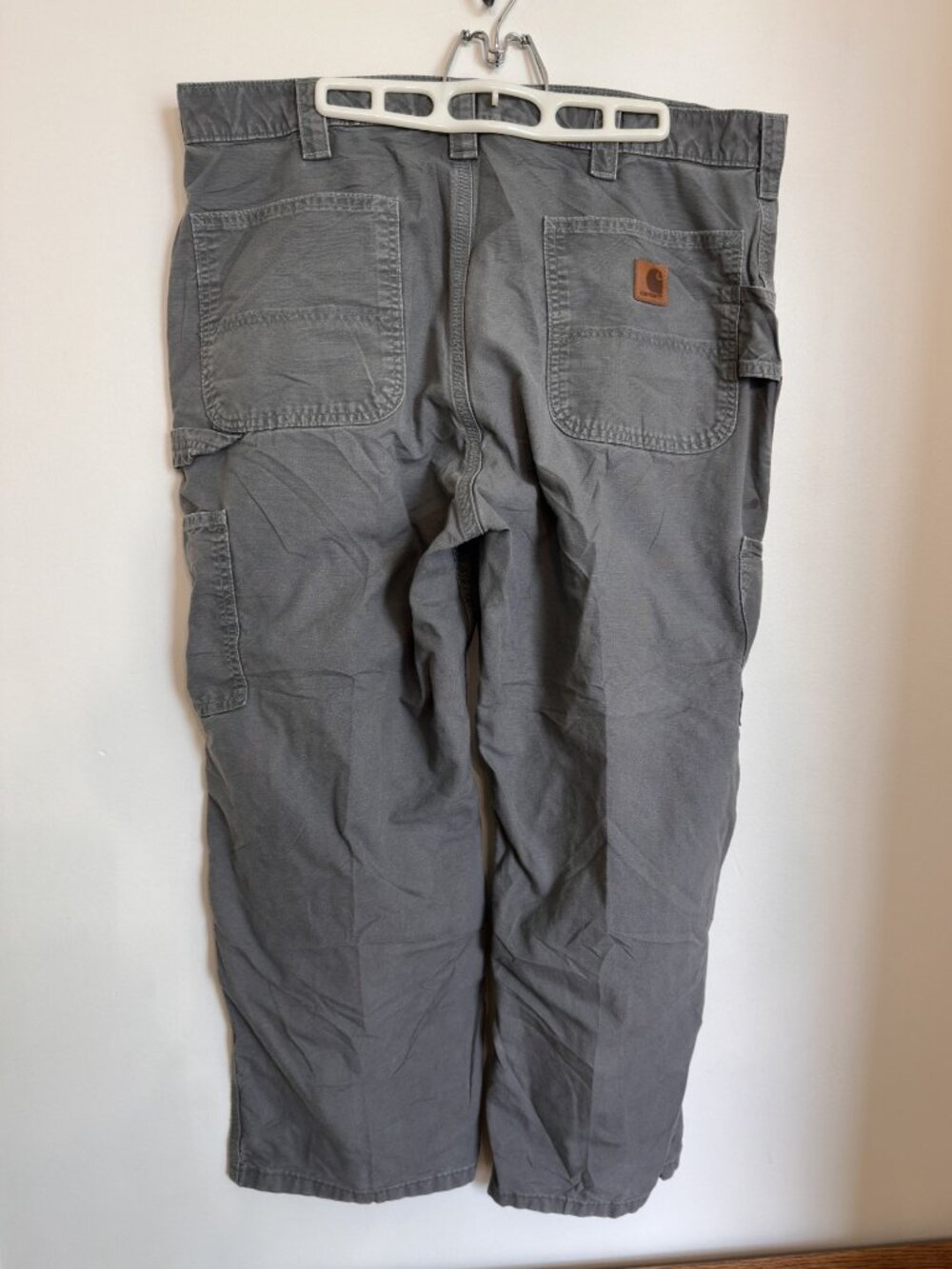 CARHARTT GREY LOOSE ORIGINAL FIT PANTS 38X30